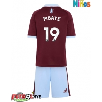 Camiseta Aston Villa Ibrahim Mbaye #19 Primera Equipación para niños 2026-27 manga corta (+ pantalones cortos)